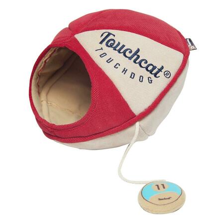 TOUCHCAT Saucer Walk-Through Cat Bed House, Red - One Size PB75RDLG